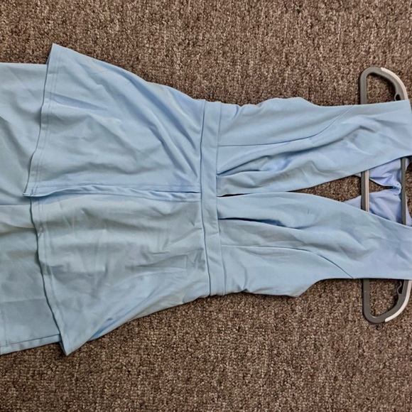 New Baby Blue open from shorts romper - Picture 3 of 13